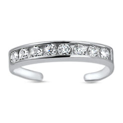 925 Sterling Silver CZ Toe Ring