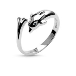 925 Sterling Silver Dolphin Toe Ring