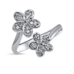 925 Sterling Silver Flower Toe Ring
