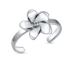 925 Sterling Silver Flower Toe Ring