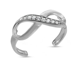 925 Sterling Silver Infinity Toe Ring