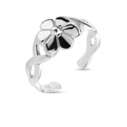 925 Sterling Silver Flower Toe Ring