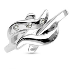 925 Sterling Silver Clear CZ Toe Ring