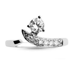 925 Sterling Silver Clear CZ Toe Ring
