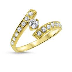 10K Yellow Gold CZ Toe Ring