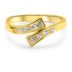 14K Yellow Gold CZ Toe Ring