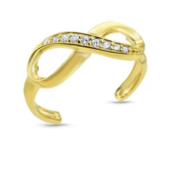 14K Gold Infinity Toe Ring