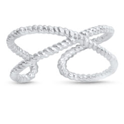 925 Sterling Silver Twisted Toe Ring
