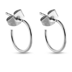 Hoop Butterfly Back Earrings 316L Surgical Steel